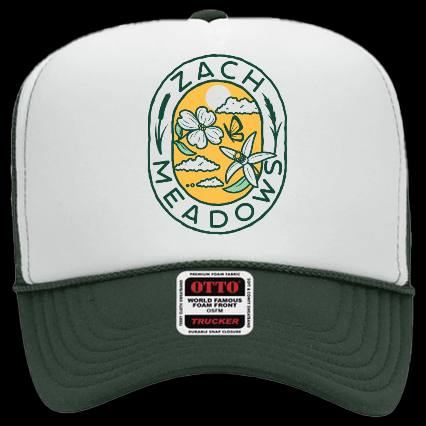 ZM Green Flower Emblem Trucker Hat